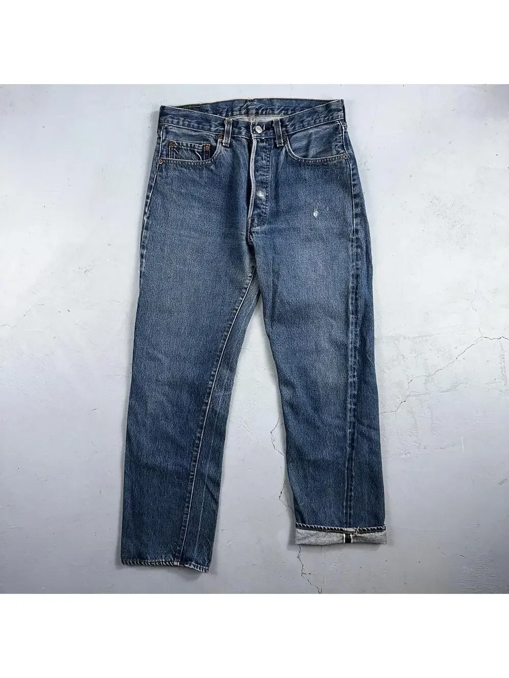 Levis 501 Vintage 80s Redline Selvedge USA XX Jeans Med Wash 32x32 Act 30x29